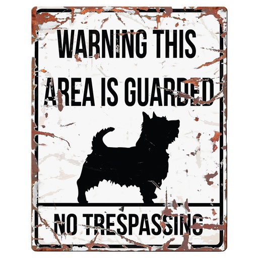 [695/434536] Warning Sign Square Terrier Gb [weiß (Weiß)]