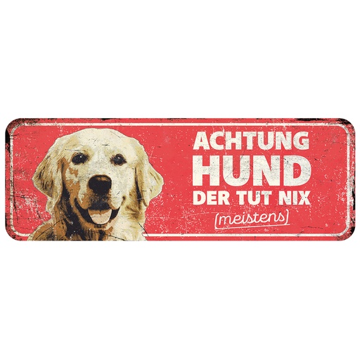 [695/471104] Warnschild golden retriever de [rot (Rot)]