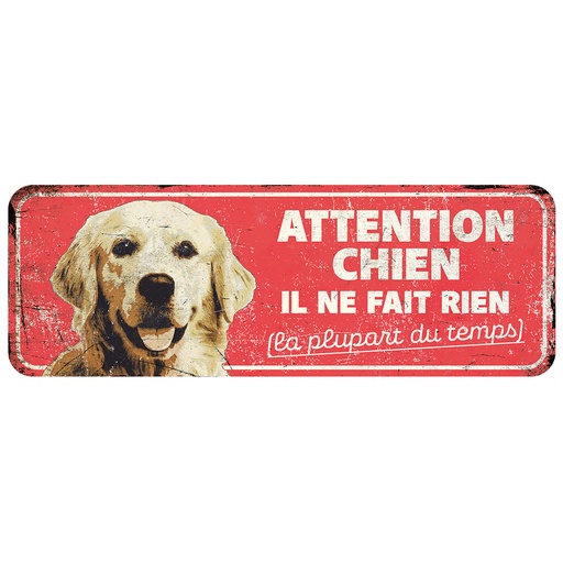 [695/471111] Warnschild golden retriever fr [rot (Rot)]