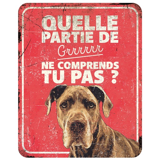 [695/471326] Warnschild danish dog fr [rot (Rot)]