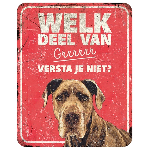[695/471333] Warning sign danish dog nl [red (Red)]