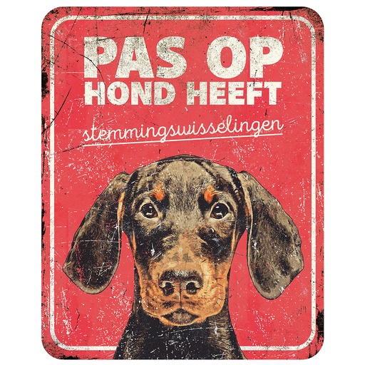 [695/471432] Warning sign dobermann nl [red (Red)]