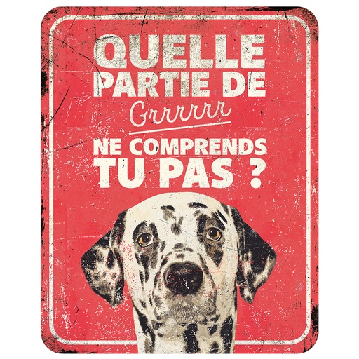 [695/471456] Warnschild dalmatian fr [rot (Rot)]