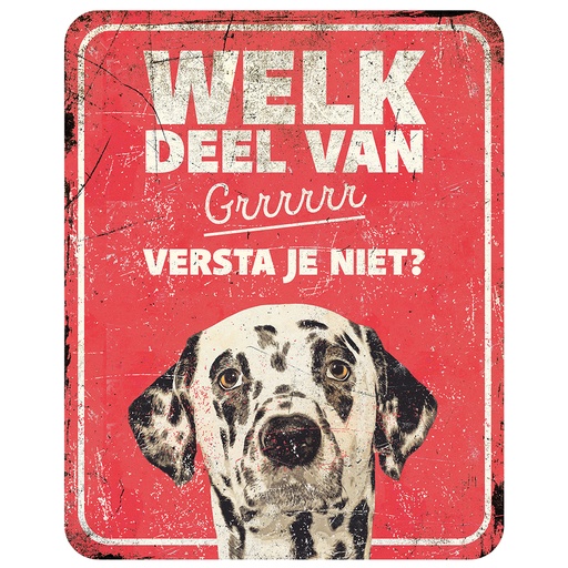 [695/471463] Warning sign dalmatian nl [red (Red)]