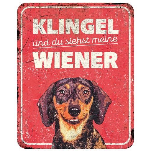 [695/471470] Warnschild dachshund de [rot (Rot)]