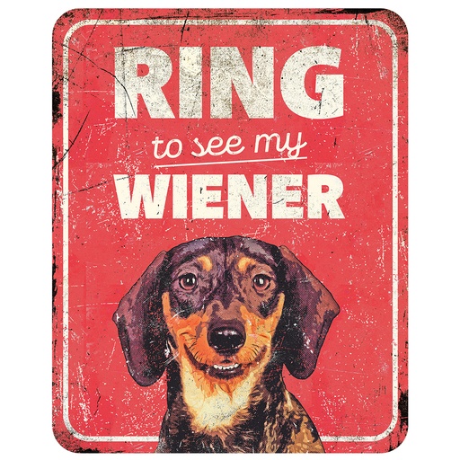 [695/471500] Warnschild dachshund en [rot (Rot)]
