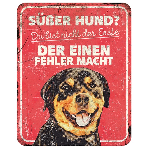 [695/471555] Warnschild rottweiler de [rot (Rot)]