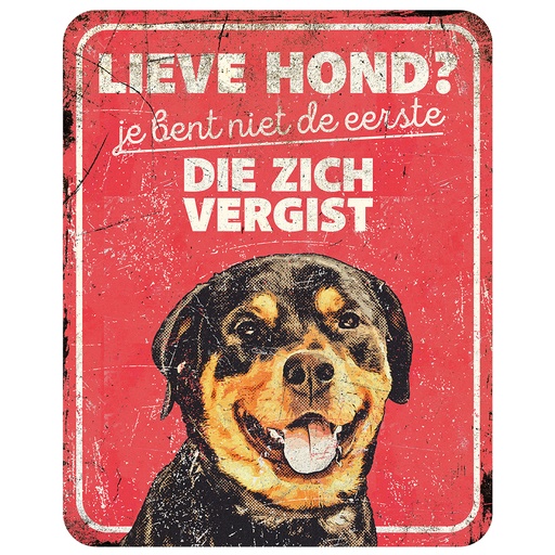 [695/471579] Warnschild rottweiler nl [rot (Rot)]
