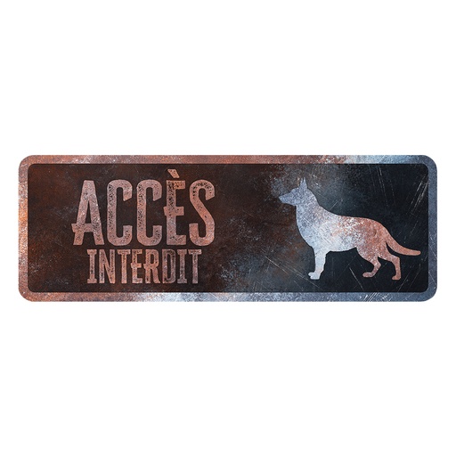 [695/474631] Warnschild German Shepherd Französisch [mehrfarbig (Multi)]