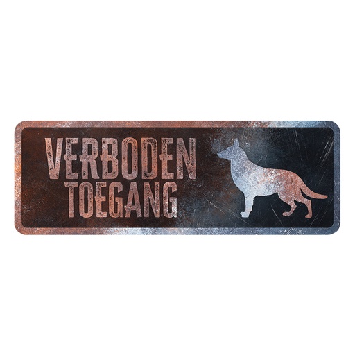 [695/474648] Panneau d'avertissement German Shepherd Néerlandais [multicolore (Multi)]