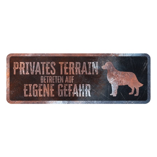 [695/474662] Warning sign Golden retriever German [multicolored (Multi)]