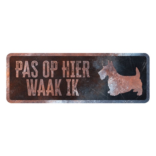 [695/474808] Warnschild Terrier Niederländisch [mehrfarbig (Multi)]