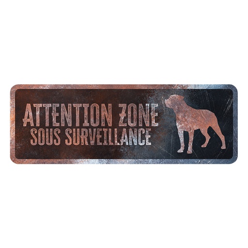 [695/474839] Waarschuwingsbord Rottweiler Frans [meerkleurig (Multi)]