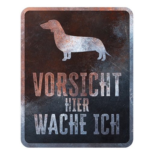 [695/475188] Waarschuwingsbord Dachshund Duits [meerkleurig (Multi)]