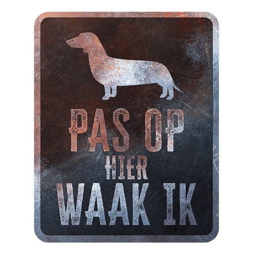 [695/475201] Panneau d'avertissement Dachshund Néerlandais [multicolore (Multi)]