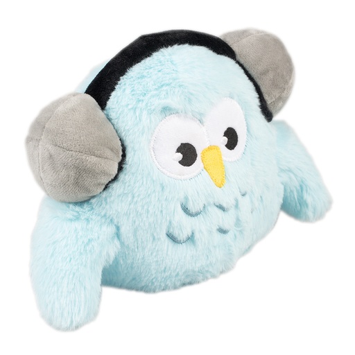 [14958] Plush owl DJ [petrol (Blue)]