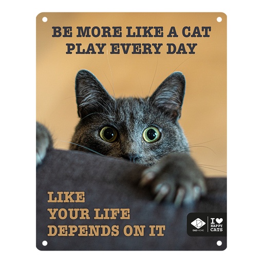 [695/481301] I LOVE Happy Cats sign 'play every day' [multicolored (Multi)]