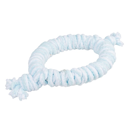 [15024] Puppy soft rope ring [blue/white (Blue)]