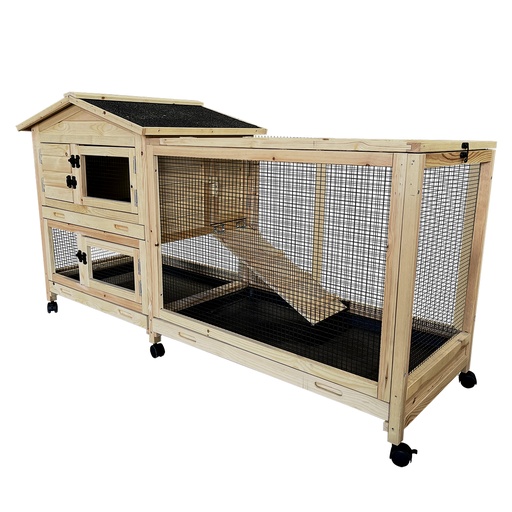 [15002] Woodland Kaninchenstall Rollen Hoppy Pinus [honig gold (Holz)]