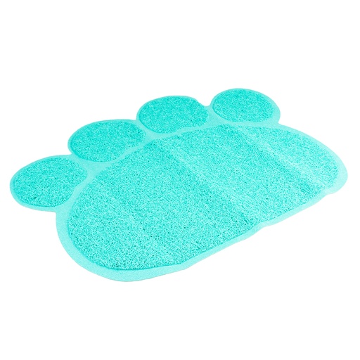 [15322] Katzentoilettenmatte Pfote [petrol (Blau)]