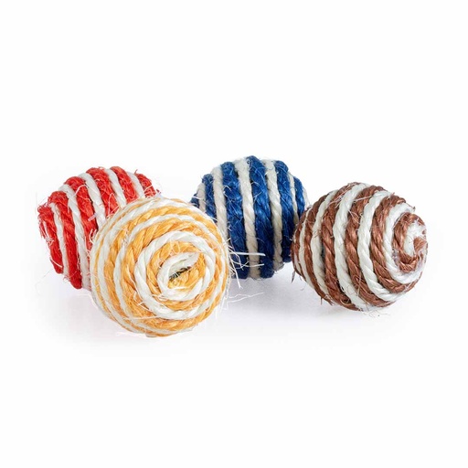 [15422] Gestreifter Sisal Ball mit Klang [gemischte farben (Multi)]