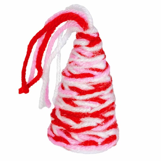 [15429] Wooly Pyramide mit Catnip [rot/weiß (Rot)]