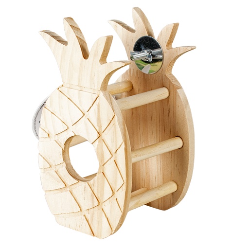[15478] Ananas Heuraufe aus Holz [honig gold (Holz)]