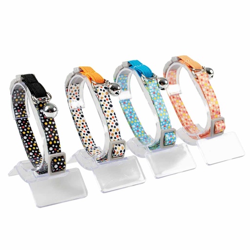 [15547] Cat collar colorful balls [mixed colors (Multi)]