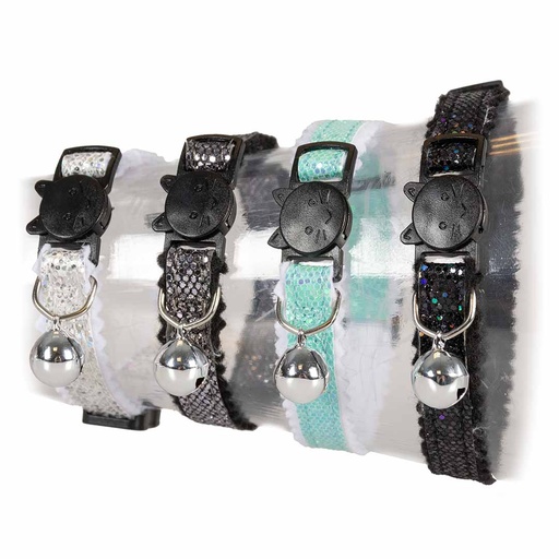 [15556] Collier pour chats diamants pailletés [couleurs mélangées (Multi)]