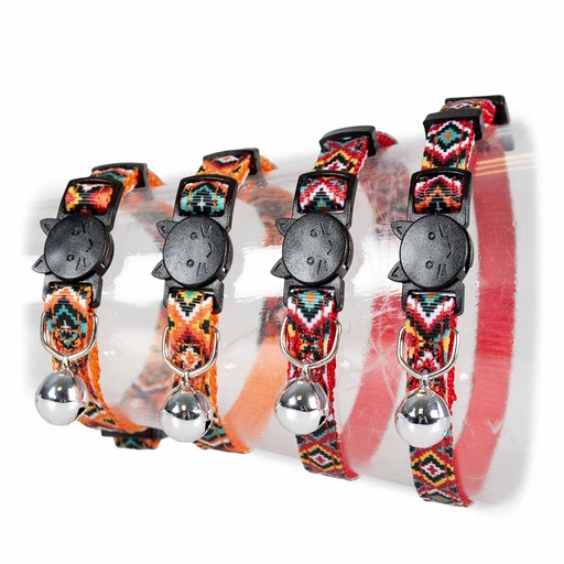 [15557] Collier pour chats design indien [couleurs mélangées (Multi)]