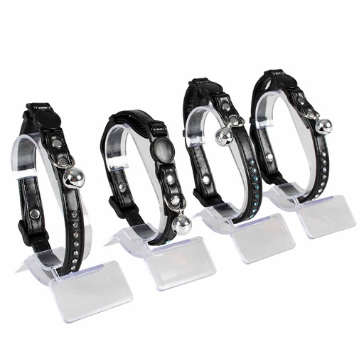 [15561] Collier pour chats cuir & diamants [couleurs mélangées (Multi)]