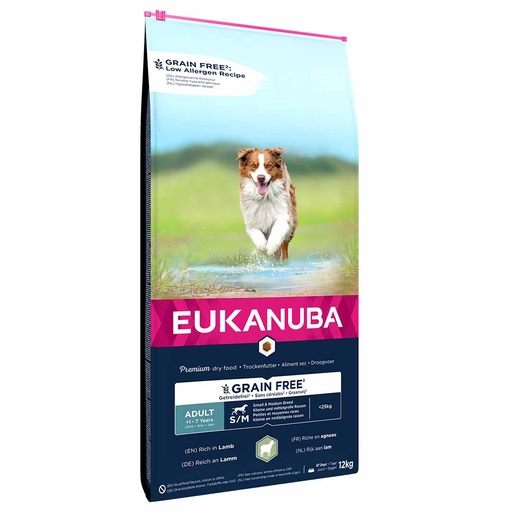 [15867] Euk Grain Free Lam Adult S/M Breed