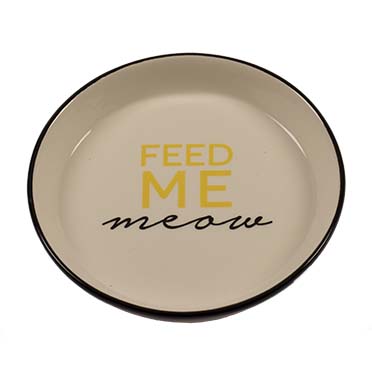 Futternapf Stone Feed Me Meow [schwarz (Schwarz)]