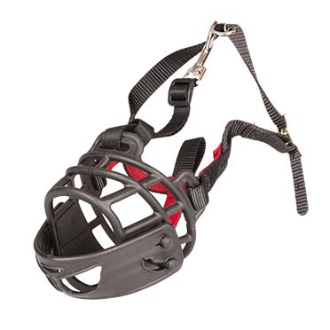 Dog Muzzle Rubber [black/red (Black)]
