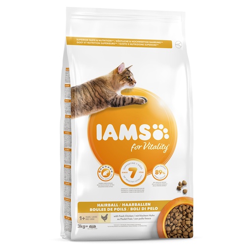 [12236] Iams for vitality adult cat hairball chicken