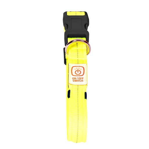 Halsband Nylon Licht USB [neon yellow (Yellow)]