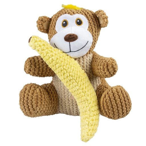 Peluche duo singe + banane [multicolore (Multi)]