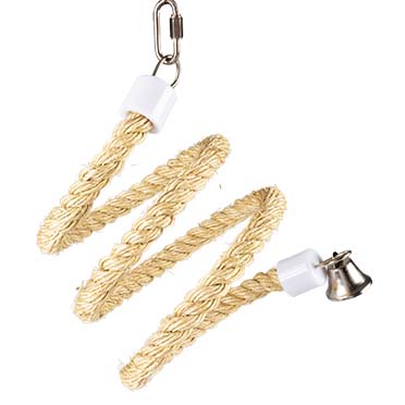 Spiralseil aus Sisal mit Glocke [beige (Braun)]