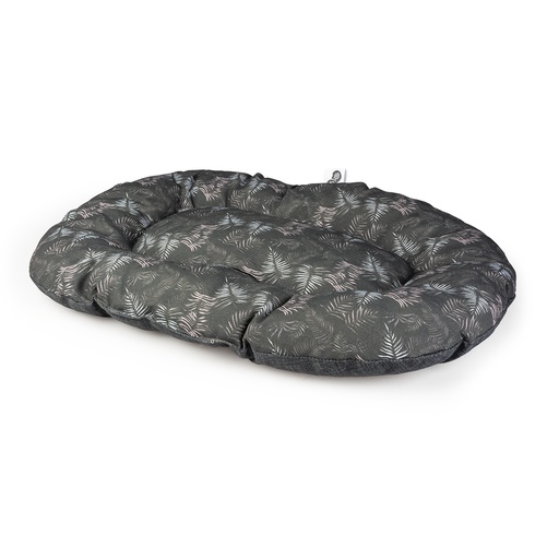[13762] Oval cushion sewn Nigra [black (Black)]