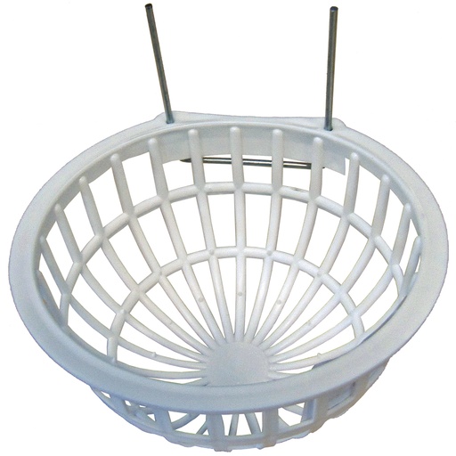 [401/015] Nestje Plastic Open Met Metalen Haak Wit