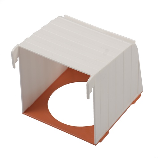 [401/120] Plastic birdhouse without nest white/orange