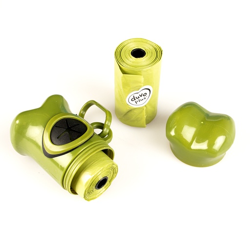 [12499] Distributeur sacs ramasse-crottes os ECO [vert (Vert)]