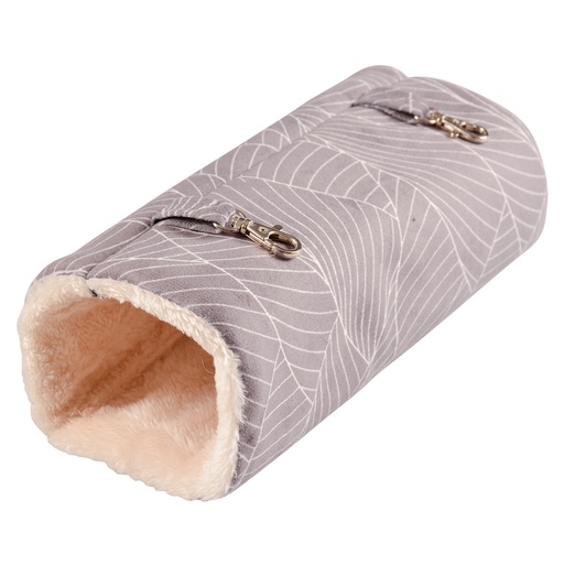 [12400] Elm hängen Tunnel Plüsch [grau/weiß (Grau)]