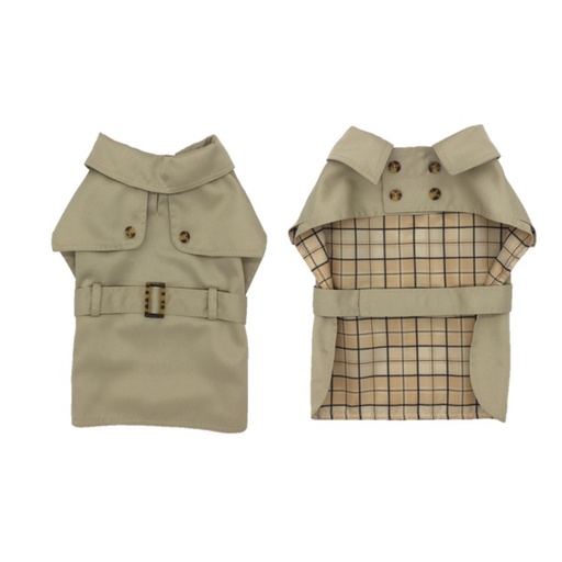 Dog jacket trench coat [beige (Brown)]