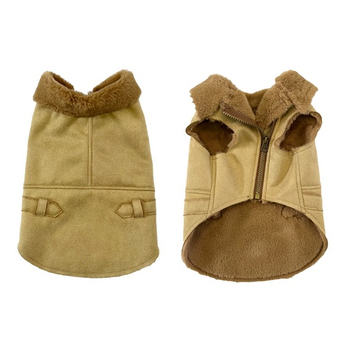 Dog jacket stylish [beige (Brown)]