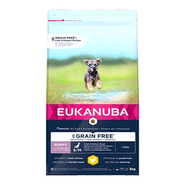 EUK DOG Grainfree Chicken Adult S/M Breed