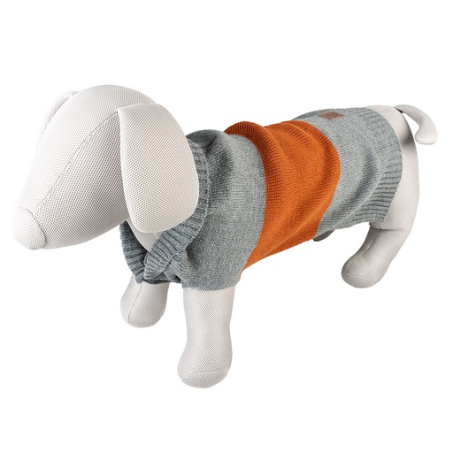 Hunde Pullover Cozy [grau/orange (Grau)]