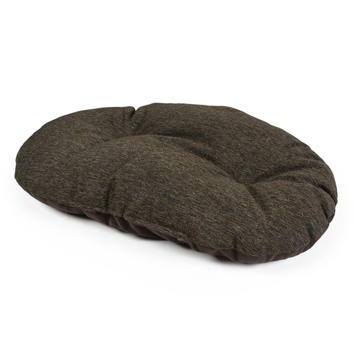 [14278] Coussin ovale cousu King brown [marron (Marron)]