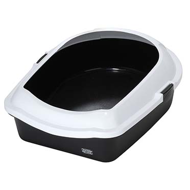 Toilette pour chat Eclipse [blanc/noir (Blanc)]
