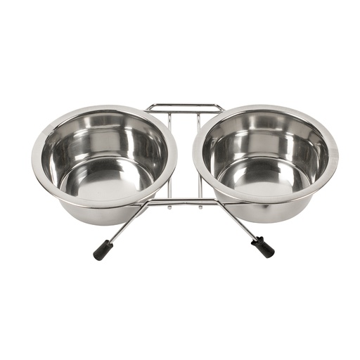 Dinner set Support + Gamelles [argent (Argent)]